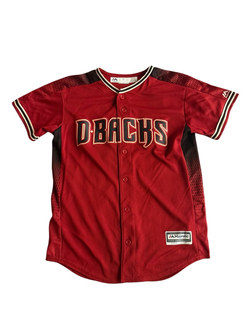 Majestic Red D-backs Kids' Baseball Jersey